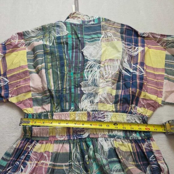 New L By Anthropologie The Somerset maxi shirt-dress in plaid floral - Picture 10 of 12